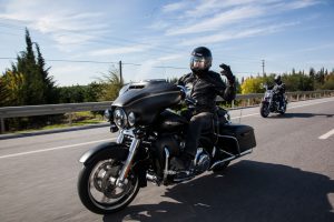 Antalya, Turkey - November 23, 2014: Harley Rider on The Road